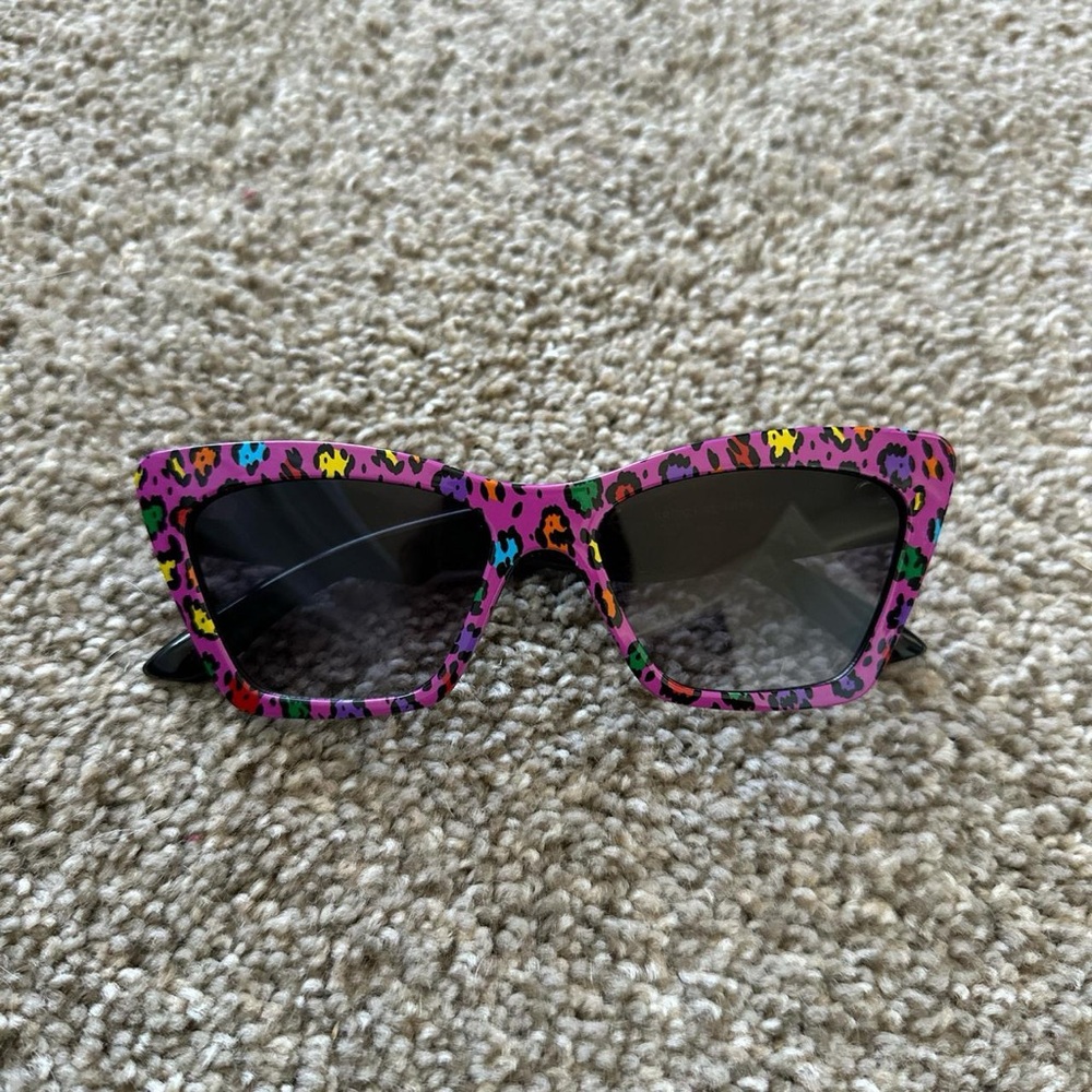 RETRO PUNK CAT EYE LEOPARD MULTICOLOR SUNGLASSES